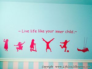 Picture of Girl Swinging 3 (Children Silhouette Decals)