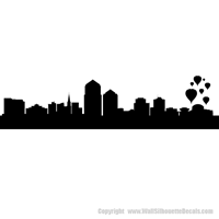 Picture of Albuquerque, New Mexico City Skyline (Cityscape Decal)