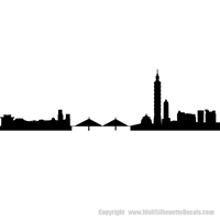Picture of Taipei, Taiwan 2 City Skyline (Cityscape Decal)