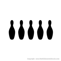 Picture of 5 Bowling Pins (Bowling Alley Decor: Decals) 64