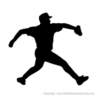 Picture of Baseball Player 33 (Sports Decor: Silhouette Decals)