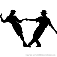 Picture of Dancing Couple 18 (Dance Studio Decor: Wall Silhouettes)