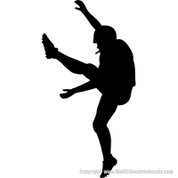 Picture of Football Kicker 18 (Football Decor: Silhouette Decals)