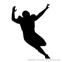 Picture of Football Player 32 (Football Decor: Silhouette Decals)