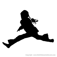 Picture of Girl Jumping 20 (Children Silhouette Decals)